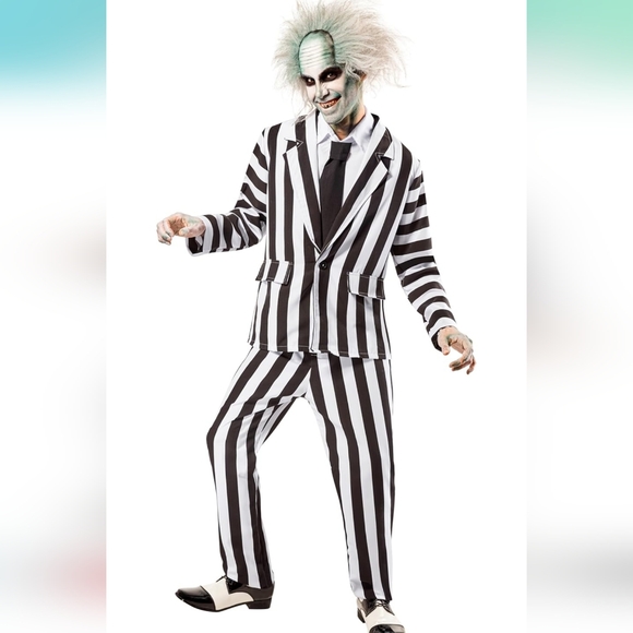 Rubies Beetlejuice Adult Costume. Halloween Cosplay Spooky Size XL (40-42) NWT - Picture 1 of 10